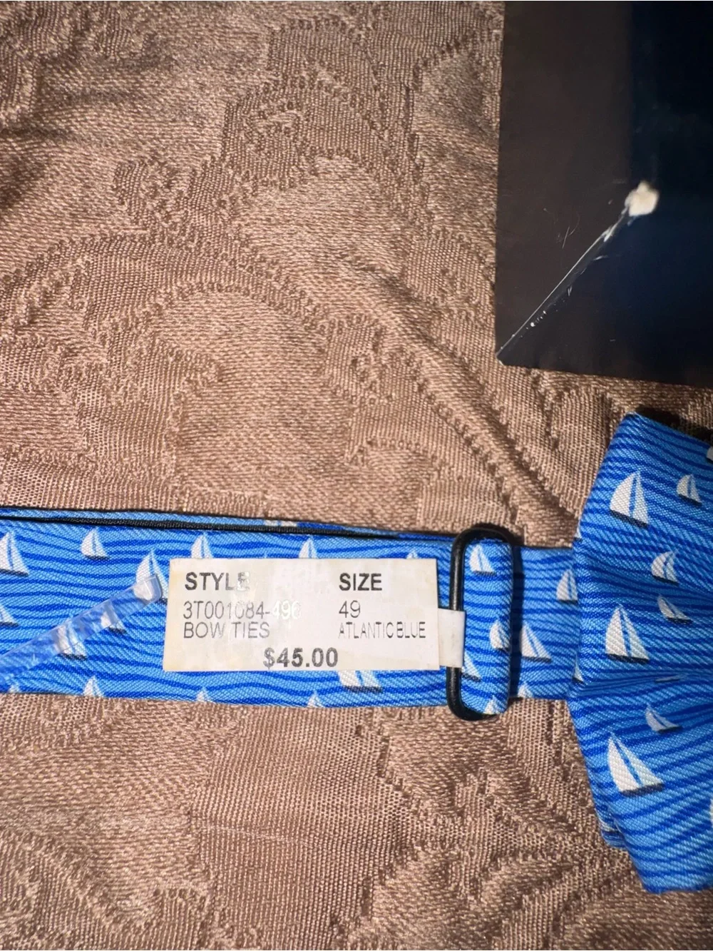 Vineyard Vines Blue Sailboat Pattern Bow Tie